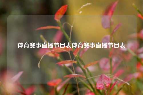 体育赛事直播节目表体育赛事直播节目表