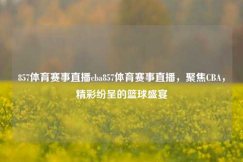 857体育赛事直播cba857体育赛事直播，聚焦CBA，精彩纷呈的篮球盛宴