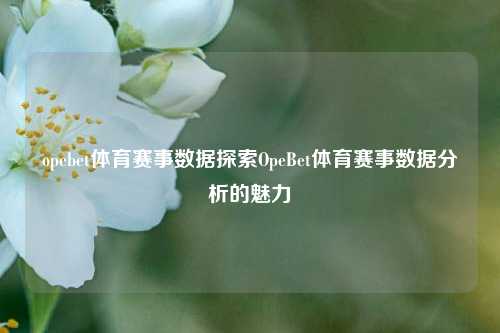 opebet体育赛事数据探索OpeBet体育赛事数据分析的魅力