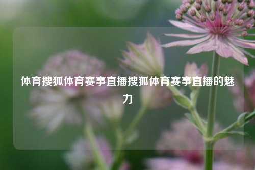 体育搜狐体育赛事直播搜狐体育赛事直播的魅力