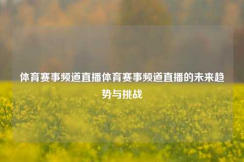 体育赛事频道直播体育赛事频道直播的未来趋势与挑战
