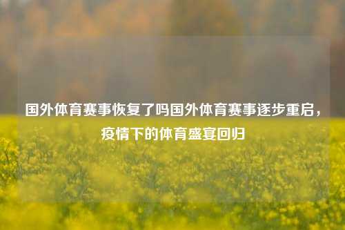 国外体育赛事恢复了吗国外体育赛事逐步重启，疫情下的体育盛宴回归