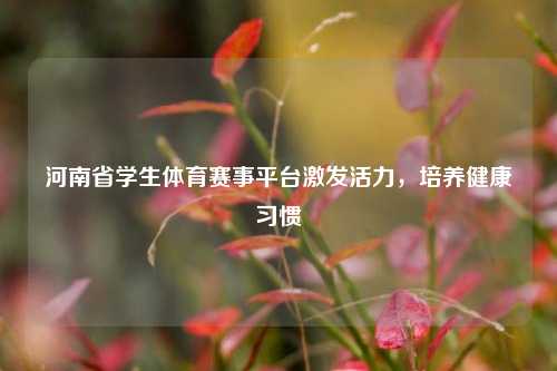 河南省学生体育赛事平台激发活力，培养健康习惯