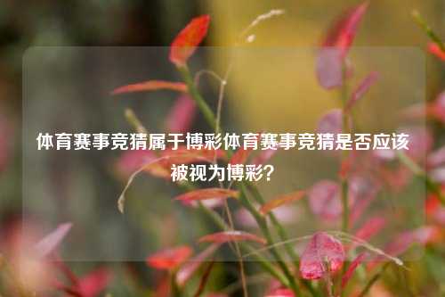 体育赛事竞猜属于博彩体育赛事竞猜是否应该被视为博彩？