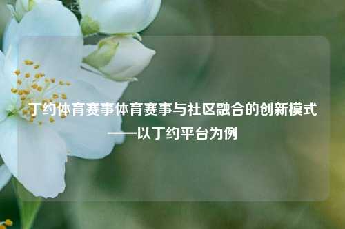丁约体育赛事体育赛事与社区融合的创新模式——以丁约平台为例
