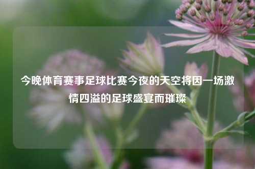 今晚体育赛事足球比赛今夜的天空将因一场激情四溢的足球盛宴而璀璨