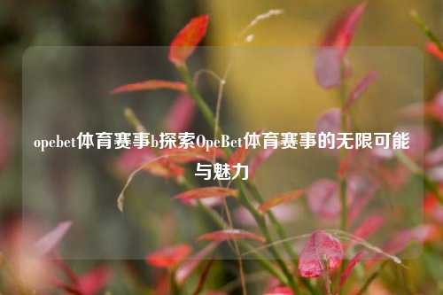 opebet体育赛事b探索OpeBet体育赛事的无限可能与魅力
