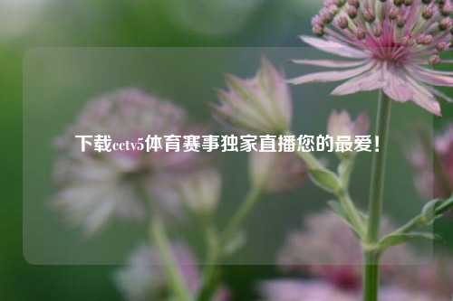 下载cctv5体育赛事独家直播您的最爱！