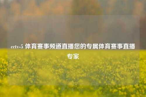 cctv-5 体育赛事频道直播您的专属体育赛事直播专家